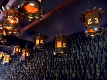 Lanterns and buddhas at Negoroji in Takamatsu.